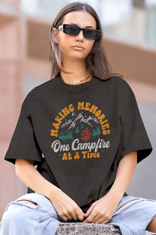Retro Camping, OVERSIZED Vintage Graphic Tee
