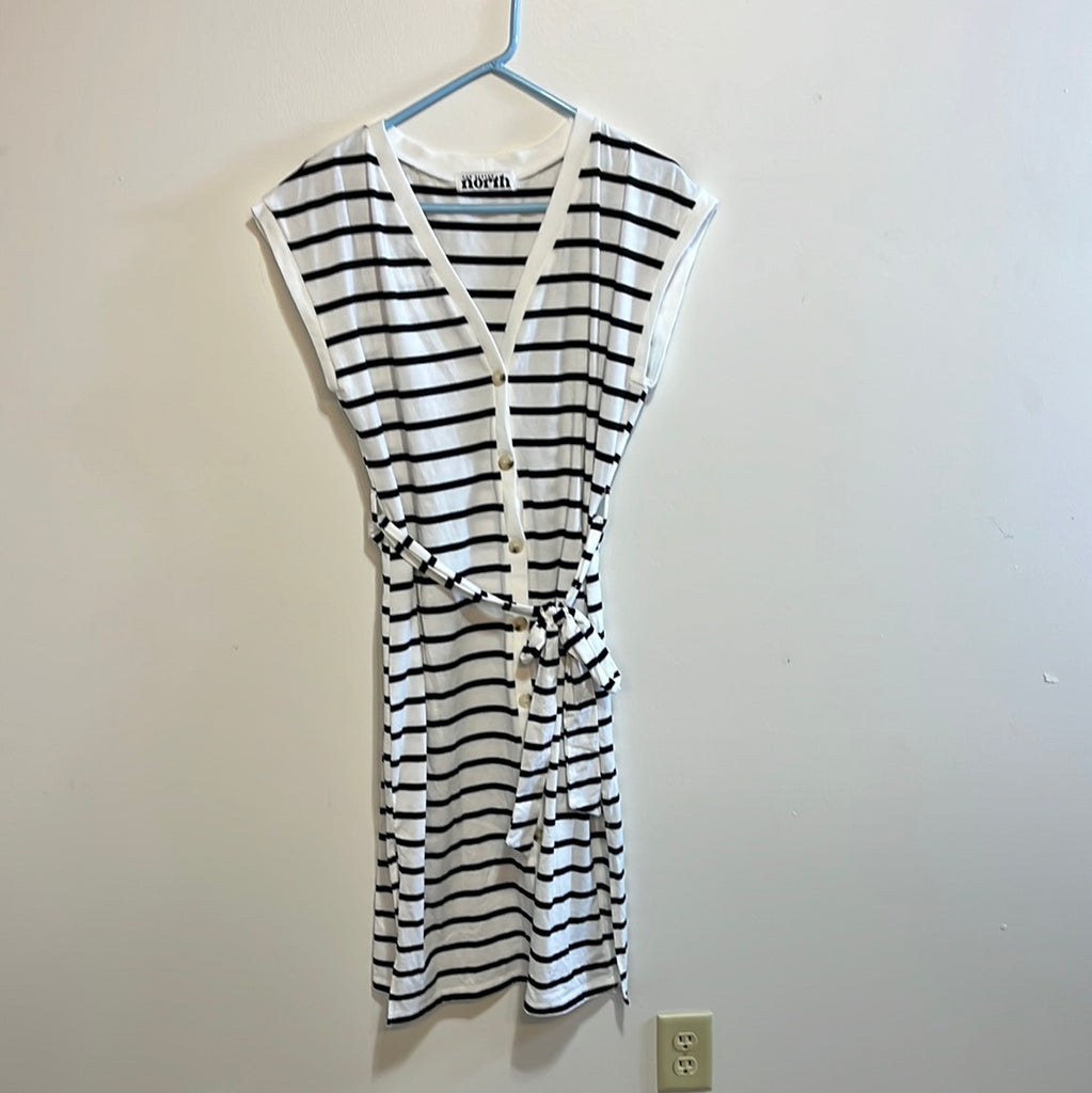 Navy Striped Dress L