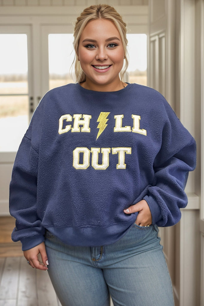 Bolt Up & Chill Out - Navy Sweater