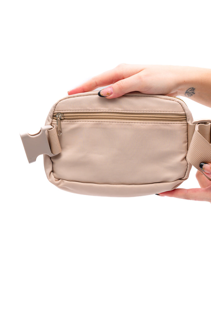 Everywhere I Go Crossbody Belt Bag in Khaki