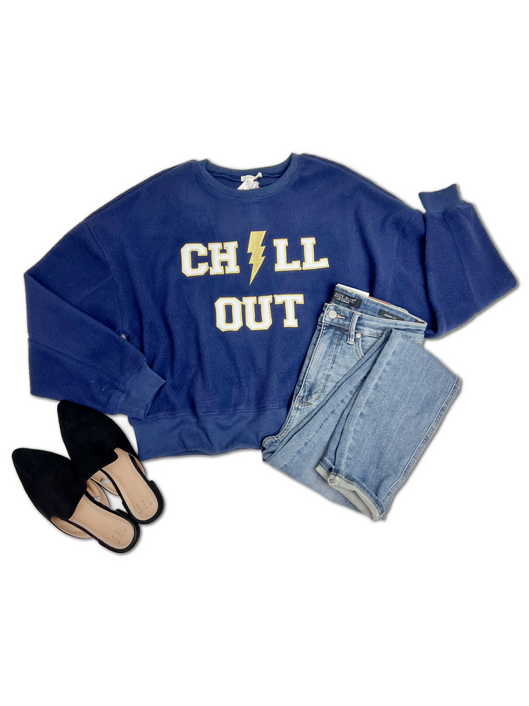 Bolt Up & Chill Out - Navy Sweater