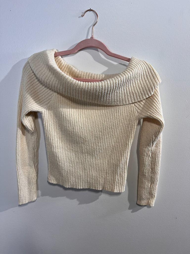 Ivory wide neck sweater
