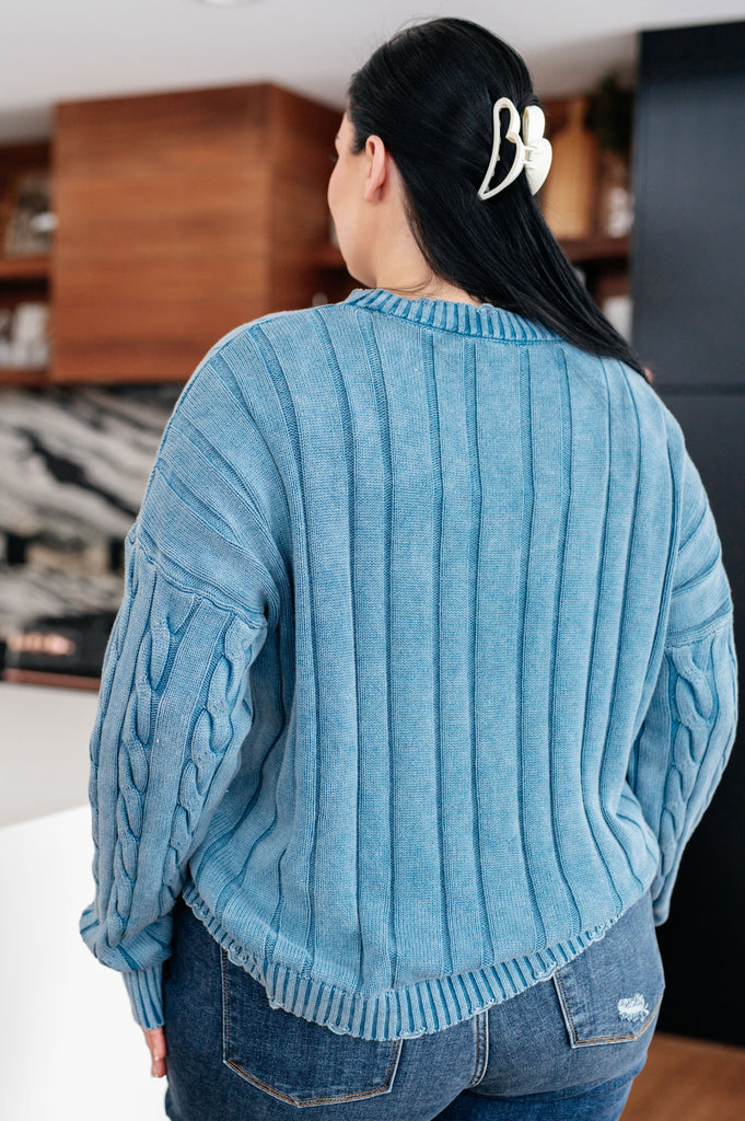 In the Right Direction Cable Knit Sweater