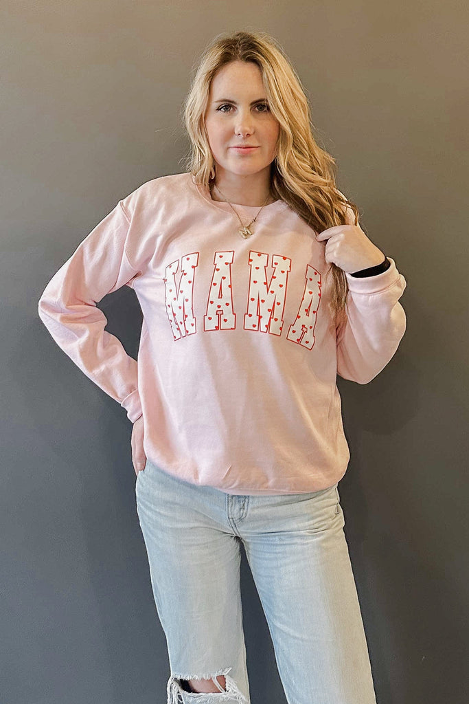 MAMA Red Hearts Sweatshirt