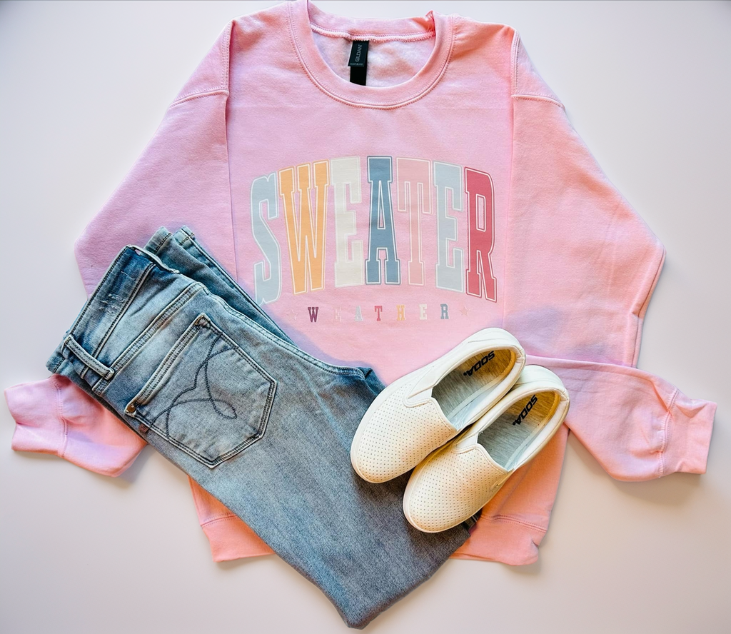 Pink 'Sweater Weather' Sweatshirt