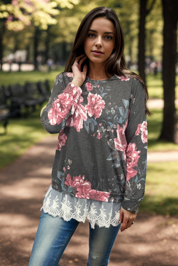 Trimmed In Lace - Pullover