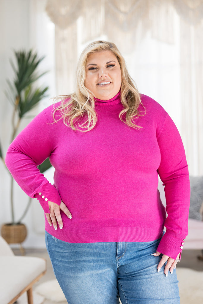 Tickled Pink Turtleneck Sweater