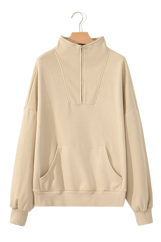 Quarter Zip Pocket Sweatshirt