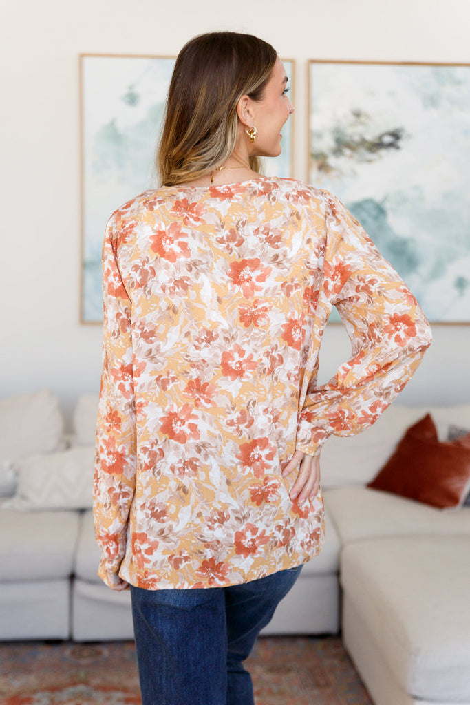 Marigold Dreams Floral Blouse